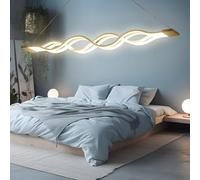 Arcadia Suspension Led Plafond Moderne, Lampe Salon, Chambre, Cuisine, Chambre d'enfant avec télécommande et application mobile, Led Variable avec Lumière Chaude et Froide - 5900 LM 106 Cm