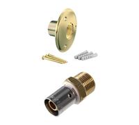 Arcanaute - Applique murale avec raccord - Applique pour fixation de robinet de jardin - Tube PER Ø16 - Raccord à sertir M 1/2" (15/21) - Arcanaute