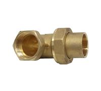 Arcanaute - Raccord laiton à souder - Coude union 3 pièces 96 GCU femelle 1" (26/34) - Tube Cuivre Ø28 -