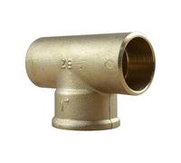 Arcanaute - Raccord laiton à souder - Té Femelle 130 GCU 1" (26/34) - pour Tube Cuivre Ø28 -