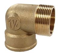 Arcanaute - Raccord laiton à visser - Coude Laiton Mâle/Femelle 1"1/4 (33/42) - Arcanaute