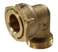 Arcanaute - Raccord laiton à visser - Coude mâle 3/4" femelle écrou prisonnier 3/4" (20/27) - Arcanaute