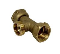 Arcanaute - Raccord laiton à visser - Té Femelle écrou prisonnier 3/4" (20/27) - Mâle 3/4'' (20/27) - Femelle écrou prisonnier 3/4" (20/27)