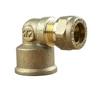Arcanaute - Raccord laiton bicône - Coude bicone 1/2" (15/21) Femelle - Cuivre Ø12 - Arcanaute