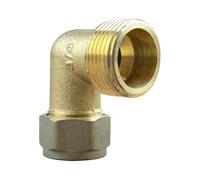 Arcanaute - Raccord laiton bicône - Coude bicone 3/4" (20/27) Mâle - Cuivre Ø12 -