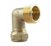 Arcanaute - Raccord laiton bicône - Coude bicone 3/4" (20/27) Mâle - Cuivre Ø16 - Arcanaute