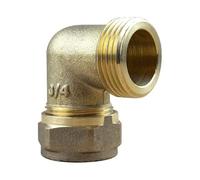 Arcanaute - Raccord laiton bicône - Coude bicone 3/4" (20/27) Mâle - Cuivre Ø18 -