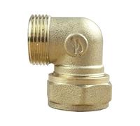 Arcanaute - Raccord laiton bicône - Coude bicone 3/4" (20/27) Mâle - Cuivre Ø22 -