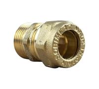 Arcanaute - Raccord laiton bicône - Raccord bicône droit Mâle 3/8" (12/17)-Cuivre 12