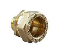 Arcanaute - Raccord laiton bicône - Raccord droit Mâle Bicone 1/2" (15/21) - Cuivre Ø22 -