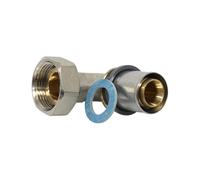 Arcanaute - Raccord multicouche à sertir - Raccord multicouche à sertir TH - Coude Femelle écrou libre 3/4" (20/27) - Ø20x2,0 -