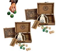 Arcane Divination Dice Set - Engraved Wooden Box,Oracle Dice for Tarot Ritual, Handcrafted Intuition Amplifier,for Astrology, Rune Casting, Divination and Spiritual Guidance
