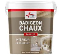 ARCANE INDUSTRIES Badigeon à la Chaux, décoration, intérieure et extérieur, Maison : Badiplus - 2.5 kg (jusqu'à 12.5 m²) Vérone - Beige Marron