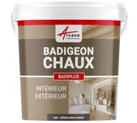 ARCANE INDUSTRIES Badigeon à la Chaux, décoration, intérieure et extérieur, Maison : Badiplus - 5 kg (jusqu'à 25 m²) Gênes - Gris Foncé