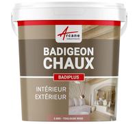 ARCANE INDUSTRIES Badigeon à la Chaux, décoration intérieure, extérieur, Maison : Badiplus - 2.5 kg (jusqu'à 12.5 m²) Toulouse - Rose