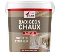 ARCANE INDUSTRIES Badigeon à la Chaux, décoration intérieure, extérieur, Maison : Badiplus - 5 kg (jusqu'à 25 m²) Marsala Brun Rouge