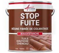 BOUCHETANCHE - Peinture fibrée de colmatage fuite réparation étanchéité tuile gouttière cheneau trou fissure Tuile 2.5 L