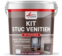Kit stuc venitien enduit stucco spatulable décoratif KIT STUCCOLIS Violet pourpre kit jusqu'à 7m²