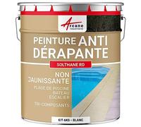 ARCANE INDUSTRIES Peinture antidérapante Sol extérieur, escalier, Bateau, carrelage, béton, Bois, métal : Solthane RD - 6 kg Blanc