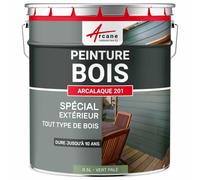 ARCANE INDUSTRIES Peinture Bois extérieur, Peinture portails, bardage, abri et mobilier de Jardin... : Arcalaque 201-0.5 L Vert Pâle - RAL 6021