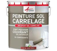 Peinture Sol Carrelage - Résine Carrelage - ARCAPOXY SOL CARRELAGE 1 kg (jusqu'à 5 m² en 2 couches) - Rouge Tomate - RAL 3013