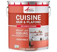 Peinture cuisine, lessivable, absorbe les odeurs - 2.5 L Rouge beige - RAL 3012 - ARCANE INDUSTRIES