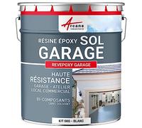 ARCANE INDUSTRIES Peinture epoxy, Garage, Sol, Atelier, Local, Commercial, Magasin : Revepoxy Garage - 5 kg (jusqu'à 16 m² en 2 Couches) Blanc