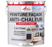 Peinture façade anti chaleur coolroof réfléchissante ARCAREFLECT Blanc 10 L