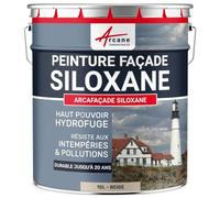 Peinture Facade Siloxane Hydrofuge - ARCAFACADE SILOXANE 10 L (+ ou - 60 m² en 1 couche) - Beige - RAL 080 80 10 - ARCANE INDUSTRIES