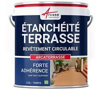 ARCANE INDUSTRIES Peinture résine d'étanchiété terrasse Exterieur - Peinture étanche circulable pour Sol extérieur : ARCATERRASSE - 2.5 L Vert Provence