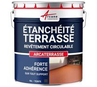ARCANE INDUSTRIES Peinture résine d'étanchiété terrasse Exterieur - Peinture étanche circulable pour Sol extérieur : ARCATERRASSE - 10 L Gris Basalte