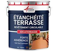ARCANE INDUSTRIES Peinture résine d'étanchiété terrasse Exterieur - Peinture étanche circulable pour Sol extérieur : ARCATERRASSE - 10 L Taupe
