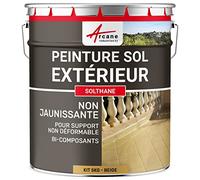 ARCANE INDUSTRIES Peinture Sol extérieur intérieur pour béton, Haute résistance, Non jaunissante : Solthane - 5 kg Beige - RAL 1001