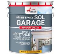 ARCANE INDUSTRIES Peinture Sol Garage epoxy - Resine avec durcisseur : REVEPOXY Garage - 25 kg (jusqu'à 80 m² en 2 Couches) Jaune Signalisation - RAL 1023