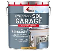 ARCANE INDUSTRIES Peinture Sol Garage epoxy - Resine avec durcisseur : REVEPOXY Garage - 5 kg (jusqu'à 16 m² en 2 Couches) Beige - RAL 1001