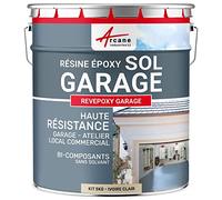 ARCANE INDUSTRIES Peinture Sol Garage epoxy - Resine avec durcisseur : REVEPOXY Garage - 5 kg (jusqu'à 16 m² en 2 Couches) Ivoire Clair - RAL 1015