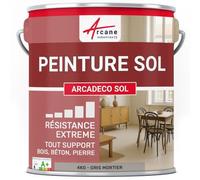 ARCANE INDUSTRIES Peinture Sol Intérieur Velours Polyuréthane - 4 kg Gris Mortier - RAL 060 60 05