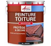 ARCANE INDUSTRIES Peinture toiture, tuile, Ciment et Terre Cuite - 10 L Gris Ardoise - RAL 7015