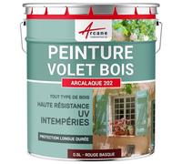 ARCANE INDUSTRIES Peinture volet en Bois, extérieur, Couleur - 0.5 L Rouge Basque - Proche RAL 3011