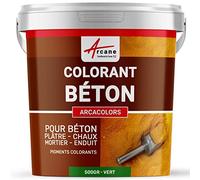 ARCANE INDUSTRIES Pigments, colorants pour béton, Ciment, Enduit, mortier, Dalle, Chaux, plâtre, oxydede Fer, Chrome, Titane : Arcacolors - 500 GR Vert