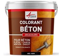 ARCANE INDUSTRIES Pigments, colorants, pour béton, Ciment, Enduit, mortier, Dalle, Chaux, plâtre, oxydede Fer, Chrome, Titane : Arcacolors - 4 kg Noir