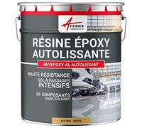 ARCANE INDUSTRIES Résine epoxy, autolissante, Peinture pour Sol : déco, intérieure, Atelier, Effet Miroir - 5 kg Beige - RAL 1001