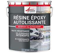 ARCANE INDUSTRIES Résine epoxy, autolissante, Peinture pour Sol : déco, intérieure, Atelier, Effet Miroir - 5 kg Telegris 2 - RAL 7046