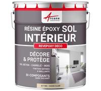 ARCANE INDUSTRIES Résine Époxy Sol Cuisine Salle de Bain 1 kg Ivoire Clair | Application Directe sans sous-Couche, Bonne Accroche sur Carrelage, Résiste aux Uv et aux Taches - Arcane Industries