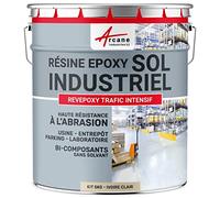 ARCANE INDUSTRIES Résine epoxy Sol - Peinture resine pour sols béton,Ciment,carrelage : REVEPOXY TRAFIC INTENSIF - 5 kg (jusqu'à 10 m² en 2 Couches) Ivoire Clair - RAL 1015