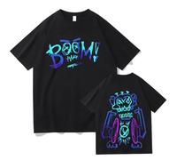 Arcane Jinx “Boom Monkey Graffiti” T-Shirt | 100% Cotton Oversized Short Sleeve Tee for Men & Women-Black||l