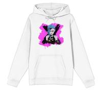 Arcane Jinx Front & Back Art Pull à capuche à manches longues pour adulte Blanc, blanc, Medium