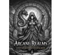 Arcane Realms: A Fantasy Grayscale Coloring Book: An Enchanting Journey Through Supernatural Worlds for Adults and Fantasy Enthusiasts