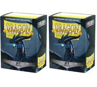 Arcane Tinmen ART11024 Sleeves: Dragon Shield Matte Jet (100) Standard Size 100pk-Jet, Black (Lot de 2)
