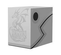 Arcane Tinmen Rangement+pour+Cartes+-+Deck+Box+Dragon+Shield+Double+Shell+%3 Revised+Ashen+%28Blanc%2FNoir%29